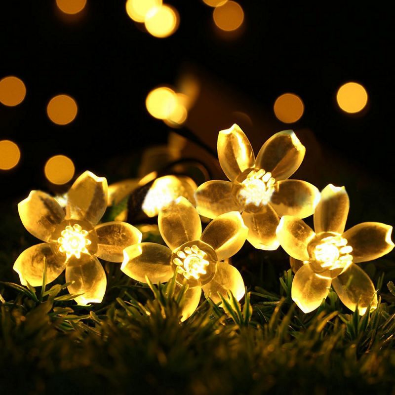 Salcar 5 m LED solar flower fairy lights, 20 LEDs