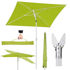 Sekey 180 x 125 cm Balkonschirm Rechteckig mit Schutzhülle, Sonnenschutz UV50+ Sekey