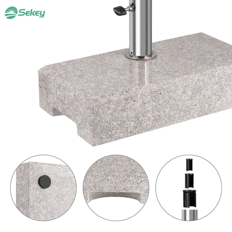 Sekey 25 kg granite parasol base for half-round parasol