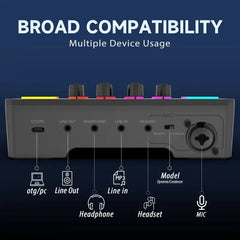 Fifine XLR Gaming Audio Mixer, individuelle Steuerung Sekey