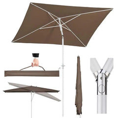 Sekey 180 x 125 cm Balkonschirm Rechteckig mit Schutzhülle, Sonnenschutz UV50+ Sekey