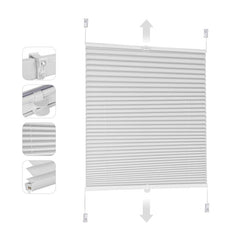 Sekey pleated blinds without drilling, white