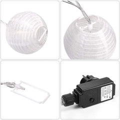 Salcar 3m/5m/10m/15m/20m LED Lantern String Lights, 10/20/40/50/80 LEDs, 31V GS-certified power supply