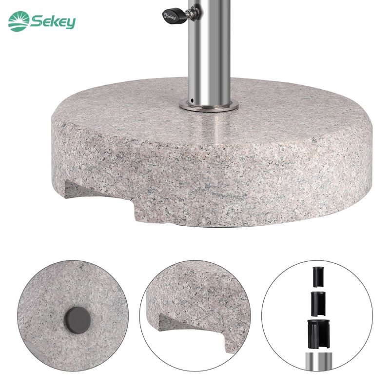 Sekey 25 kg Granit Sonnenschirmständer, für Schirmstock Ø 22 - 38 mm