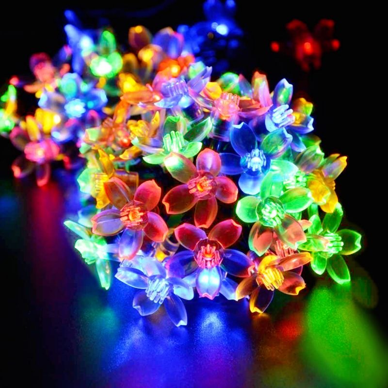 Salcar 5 m LED solar flower fairy lights, 20 LEDs