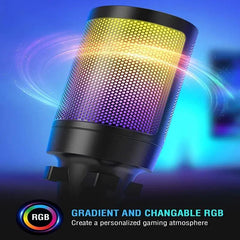 Fifine USB Kondensator Mikrofon mit Ständer und Stummschalttaste, A6V Sekey