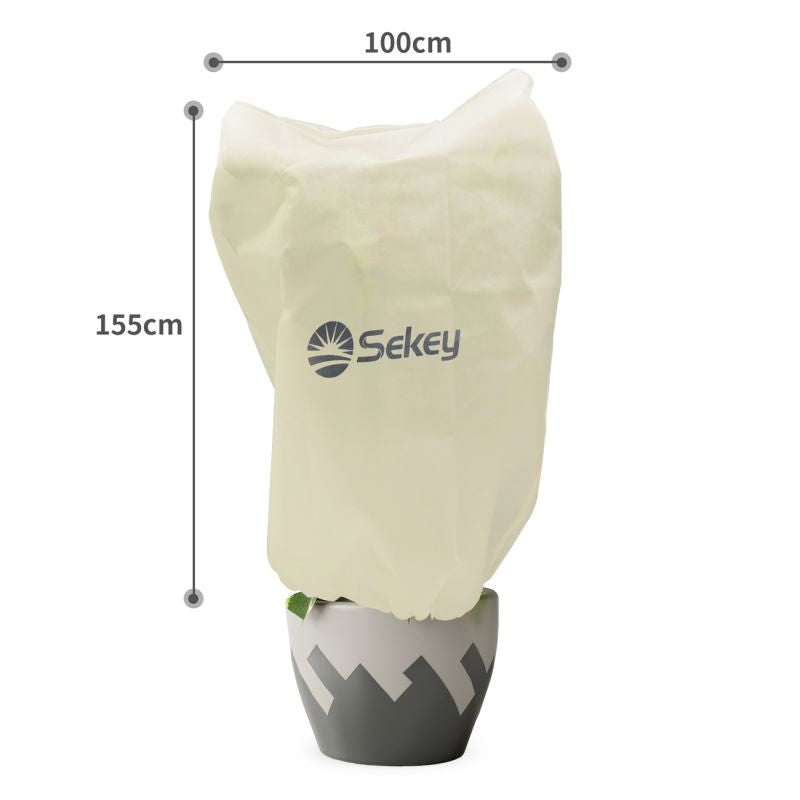 Sekey winter protection pot plant bag made of 80 g/m² nonwoven fabric, beige