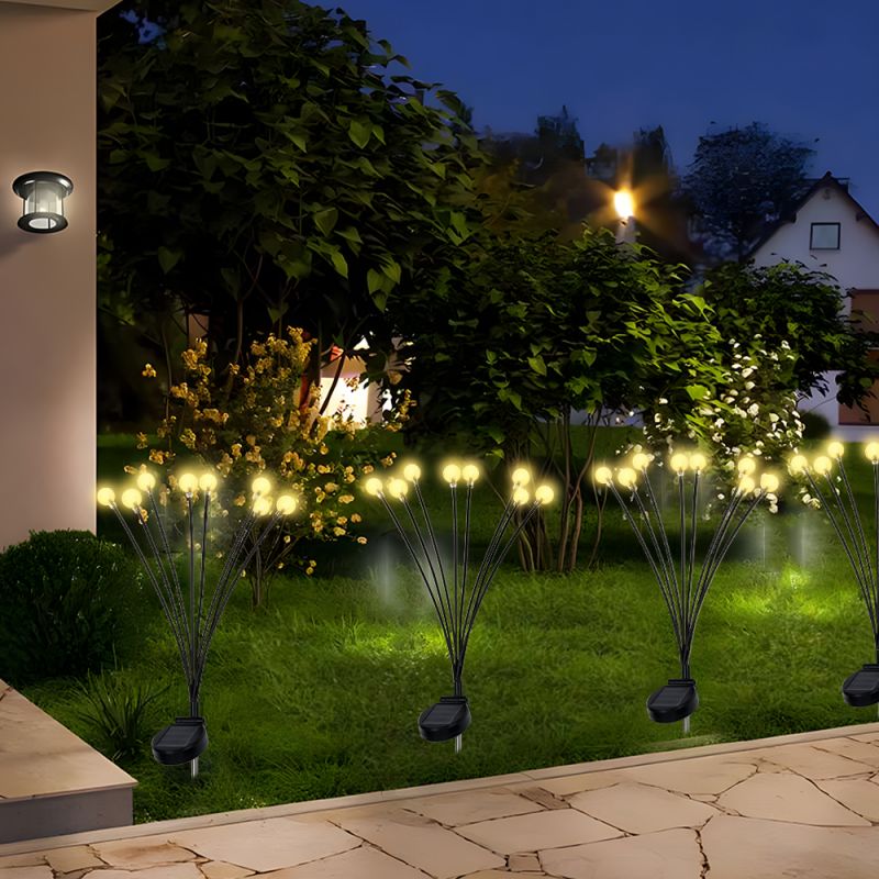 Salcar set of 2 LED solar garden lights with bubble balls