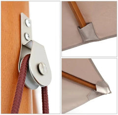 Sekey 200 x 150 cm Holz Sonnenschirm Rechteckig, Sonnenschutz UV50+ Sekey