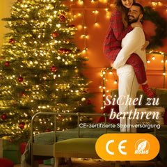 Salcar LED Cluster Lichterkette Kupferdraht | 200/400/600/800 LEDs | 5m/10m/15m/20m | Warmweiß, 8 Modi, Timer & Memory, IP44 Wasserdicht für Innen & Außen