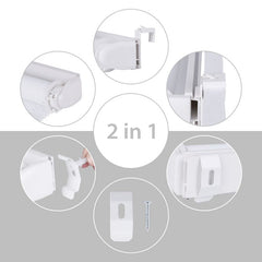 Sekey Doppelrollo ohne Bohren oder mit Bohren, Grau