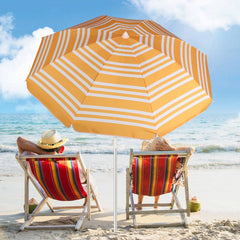 Sekey ∅ 180 cm aluminum beach umbrella with protective cover and ground sleeve, sun protection UV50+