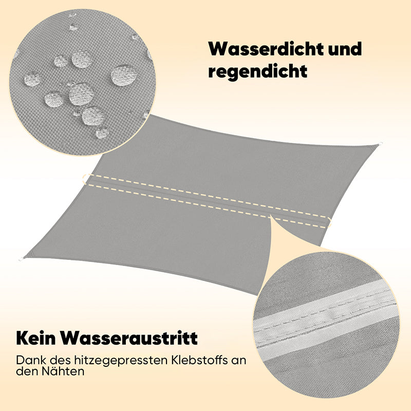 Sekey Sonnensegel mit Kit PES Sonnenschutzsegel Wasserdicht