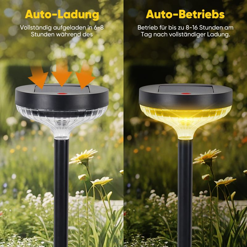 Salcar set of 2 LED solar garden lights, with 1200 mAh battery