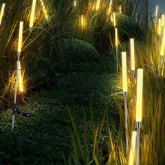 Salcar set of 2 LED solar garden lights with bubble columns