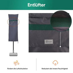 Sekey 160 x 62 cm Schutzhülle für Doppelsonnenschirm, aus Polyester-Gewebe Sekey