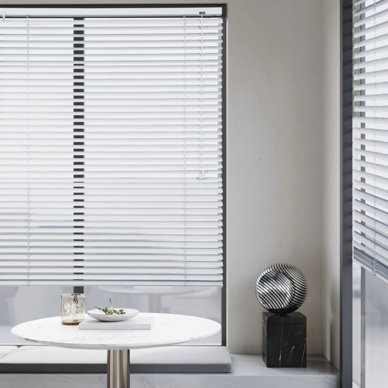 Sekey aluminium blinds without drilling, 25mm aluminium slats, silver