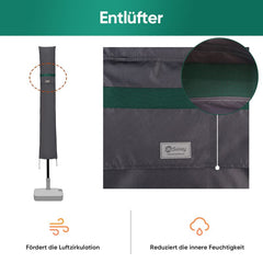 Sekey 175 x 27.5/35.5 cm protective cover for 300 cm parasol, made of polyester fabric