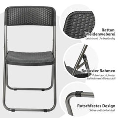 Sekey 3-teilig Balkonset, 2 Klappstuhl und Klapptisch Sekey