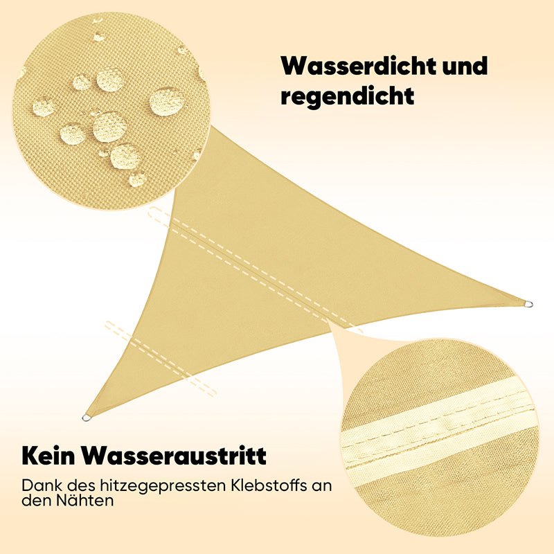 Sekey Sonnensegel mit Kit PES Sonnenschutzsegel Wasserdicht