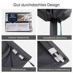 Sekey 220 x 30/50 cm protective cover for 400 cm parasol, made of polyester fabric