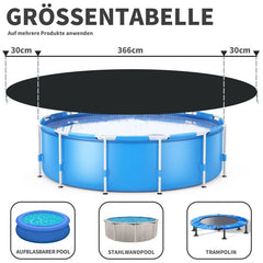 Sekey Poolabdeckung  aus 420D Oxford, Schwarz