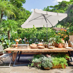 Sekey 200 x 125 cm balcony umbrella rectangular with protective cover, sun protection UV50+