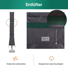 Sekey 220 x 30/50 cm protective cover for 400 cm parasol, made of polyester fabric