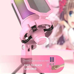 Fifine USB Kondensator Mikrofon mit Ständer und Stummschalttaste, A6V Sekey