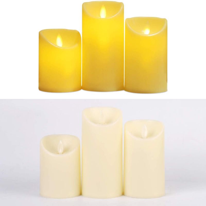 Salcar set of 3 LED candles battery operated