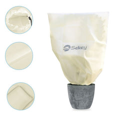 Sekey winter protection pot plant bag made of 80 g/m² nonwoven fabric, beige