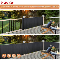 Sekey PVC privacy screen with double reinforcement inside, anthracite