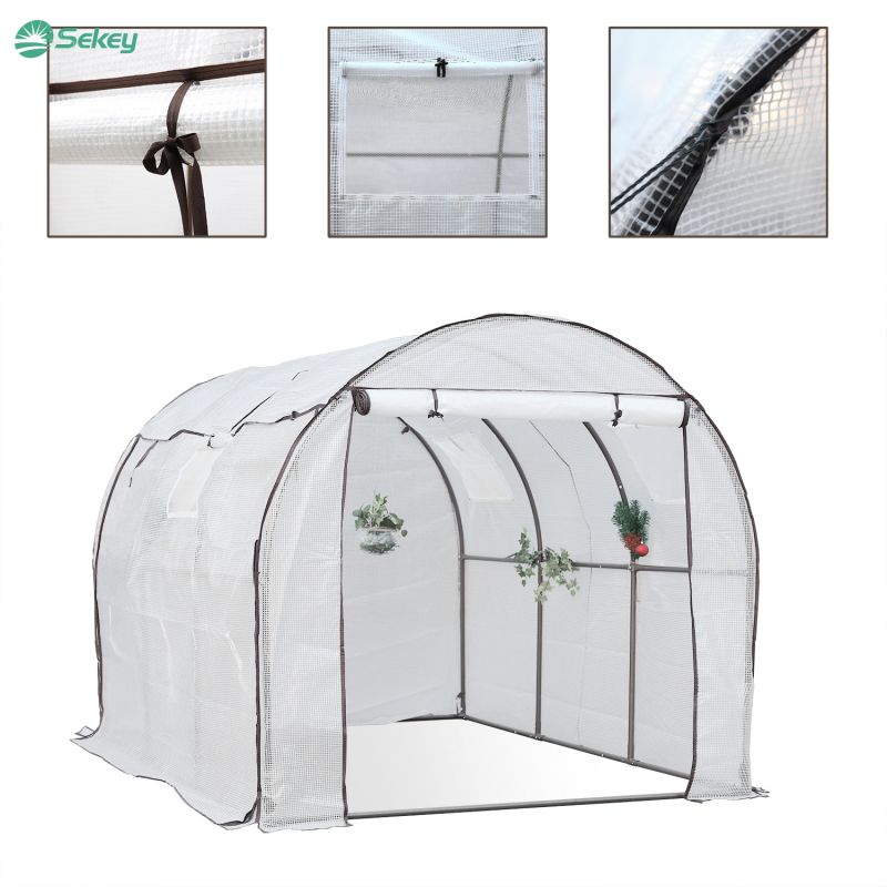 Sekey walk-in foil tunnel with roll-up side wall, 300 cm x 200 cm x 190 cm