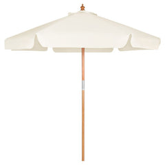 Sekey 220 cm wooden parasol with valance, sun protection UV50+
