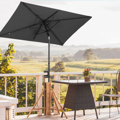 Sekey 180 x 130 cm balcony umbrella rectangular with balcony railing, sun protection UV50+