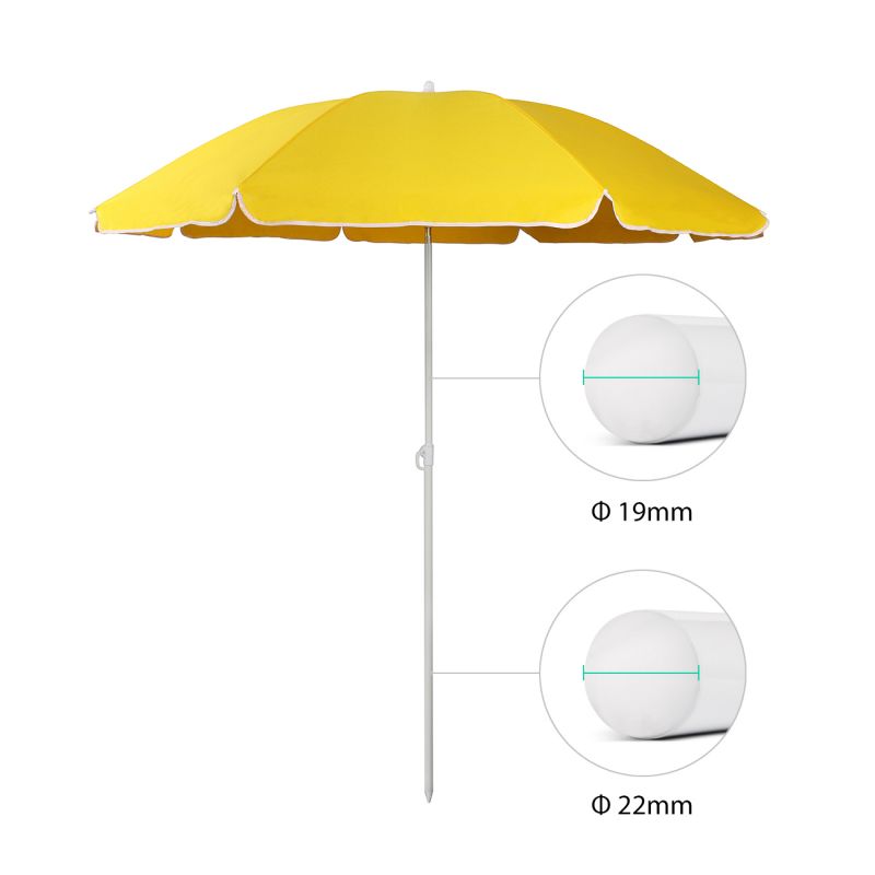 Sekey ∅ 160 cm beach umbrella with protective cover, sun protection UV25+