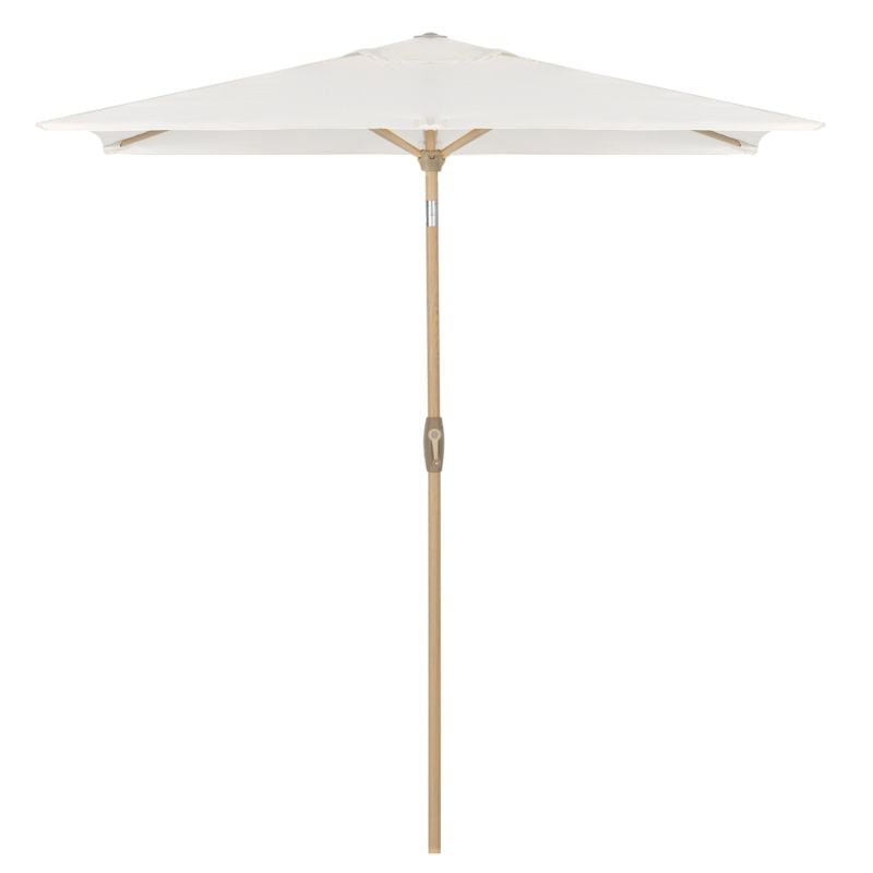 Sekey 210 x 140 cm aluminum parasol with crank, sun protection UV50+, made of wood-metal