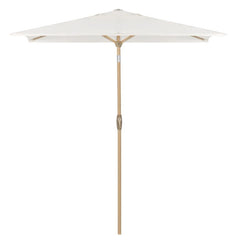 Sekey 210 x 140 cm aluminum parasol with crank, sun protection UV50+, made of wood-metal