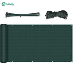 Sekey balcony privacy screen made of 220 g/m² HDPE, green