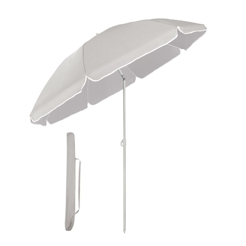 Sekey ∅ 160 cm beach umbrella with protective cover, sun protection UV25+