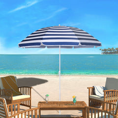 Sekey Sonnenschirm Ø160 cm rund – mit Tragetasche & Bodenhülse, für Balkon & Strand Sekey