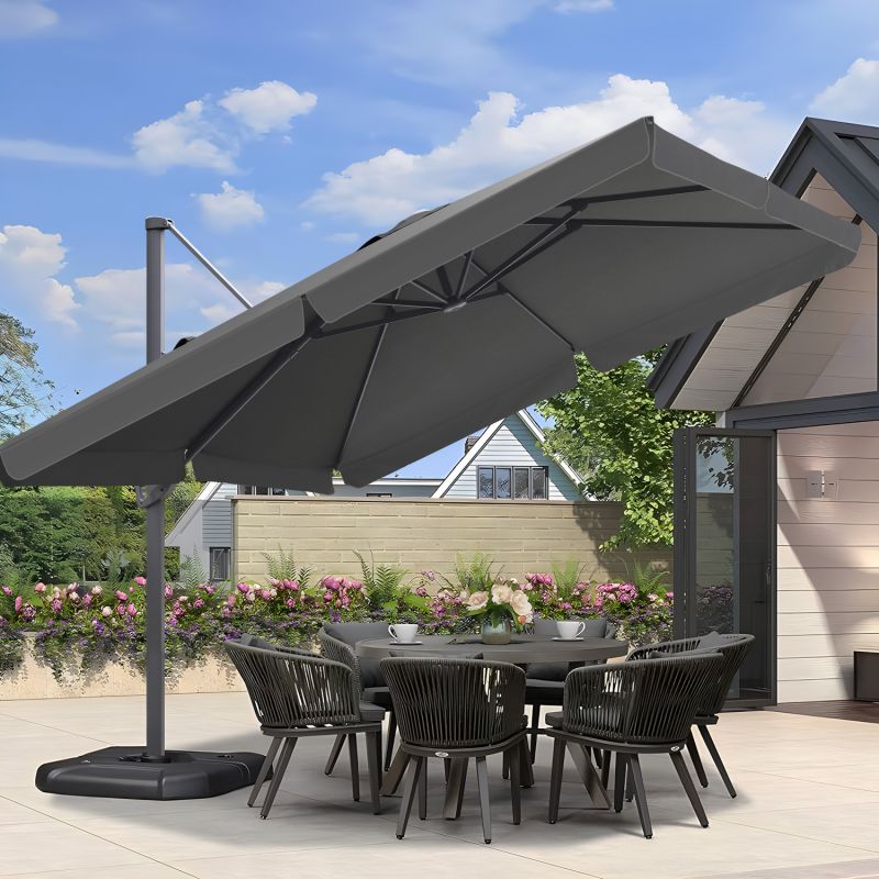 Sekey 300 cm x 300 cm cantilever parasol, sun protection UV50+