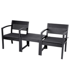 Sekey 3-piece garden furniture set, 2 garden chairs and garden table