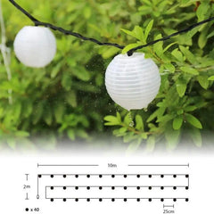 Salcar 10 m LED Solar Lampion Lichterkette, 40 LEDs Salcar