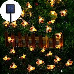 Salcar 5 m / 10 m LED solar bee fairy lights, 30 / 60 LEDs