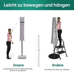 Sekey 136 x 27/35.5 cm protective cover for 200 cm parasol, made of polyester fabric