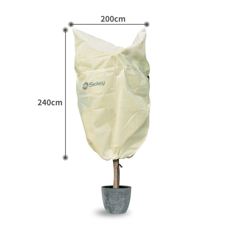 Sekey winter protection pot plant bag made of 80 g/m² nonwoven fabric, beige