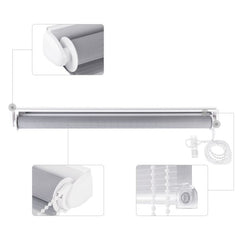 Sekey Doppelrollo ohne Bohren oder mit Bohren, Grau