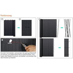 Sekey PVC privacy screen with double reinforcement inside, anthracite