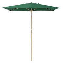 Sekey 210 x 140 cm aluminum parasol with crank, sun protection UV50+, made of wood-metal